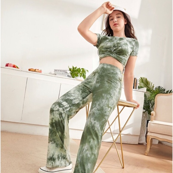 VS PINK tie dye cargo joggers front side pockets LARGE - Picture 2 of 9